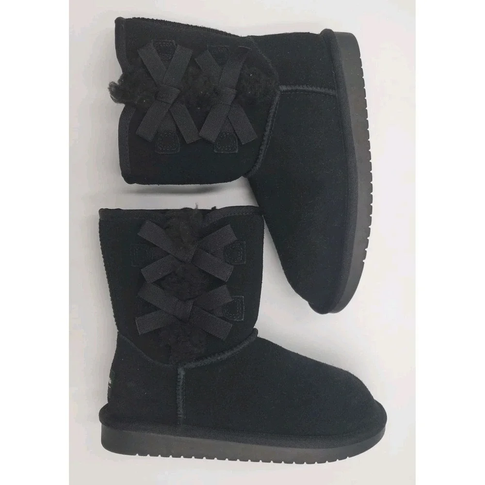 KOOLABURRA BY‎ UGG/ KIDS Victoria Short 1019372 Black SIZE 1 Boots